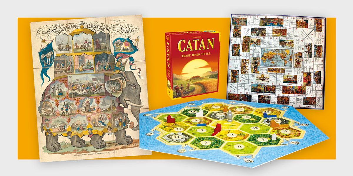 Games Gyān Caupar, Reise um die Erde, The Noble Game of Elephant and Castle, Settlers of Catan